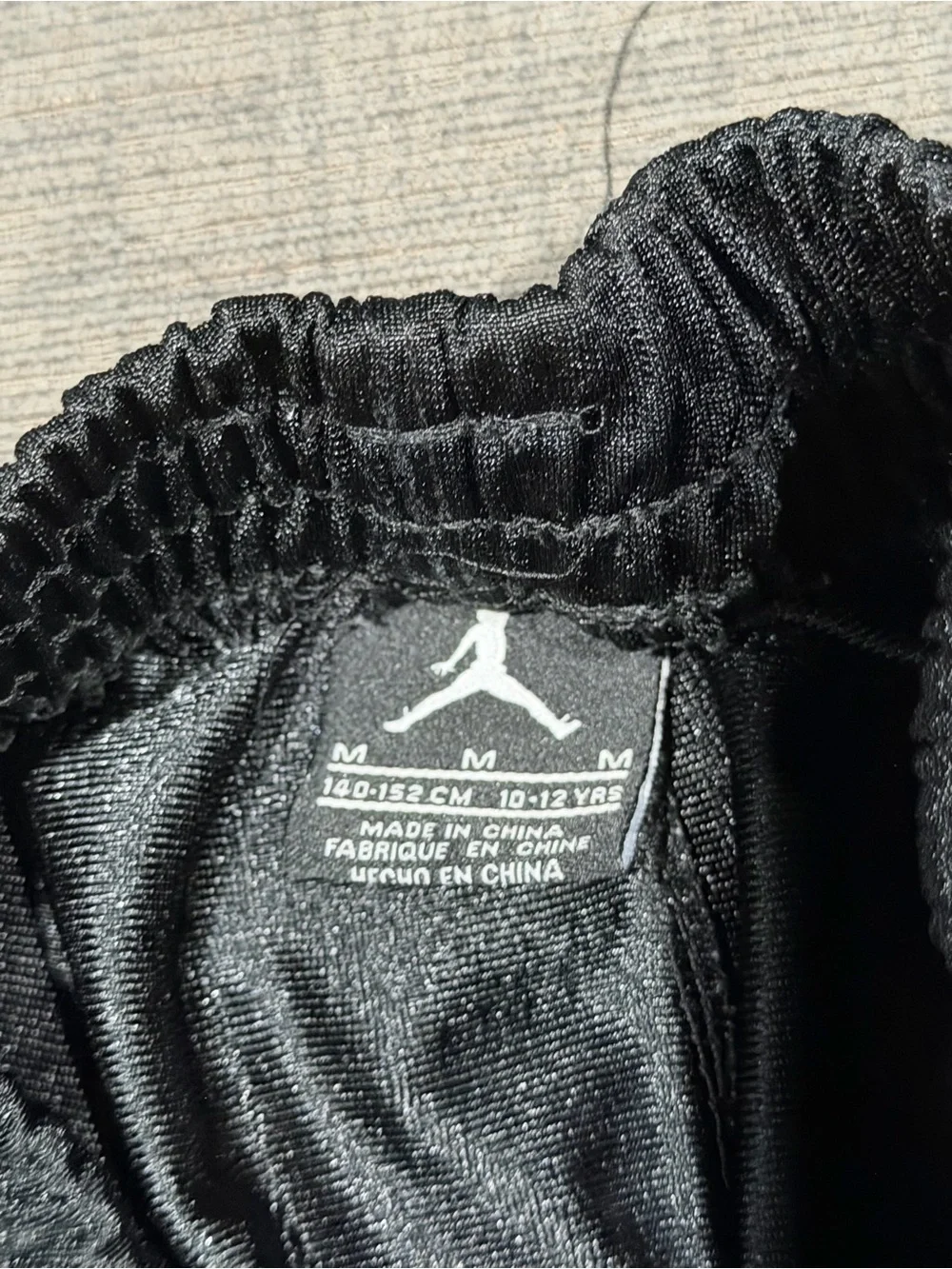 Jordan Black Shorts with White Jumpman Logo